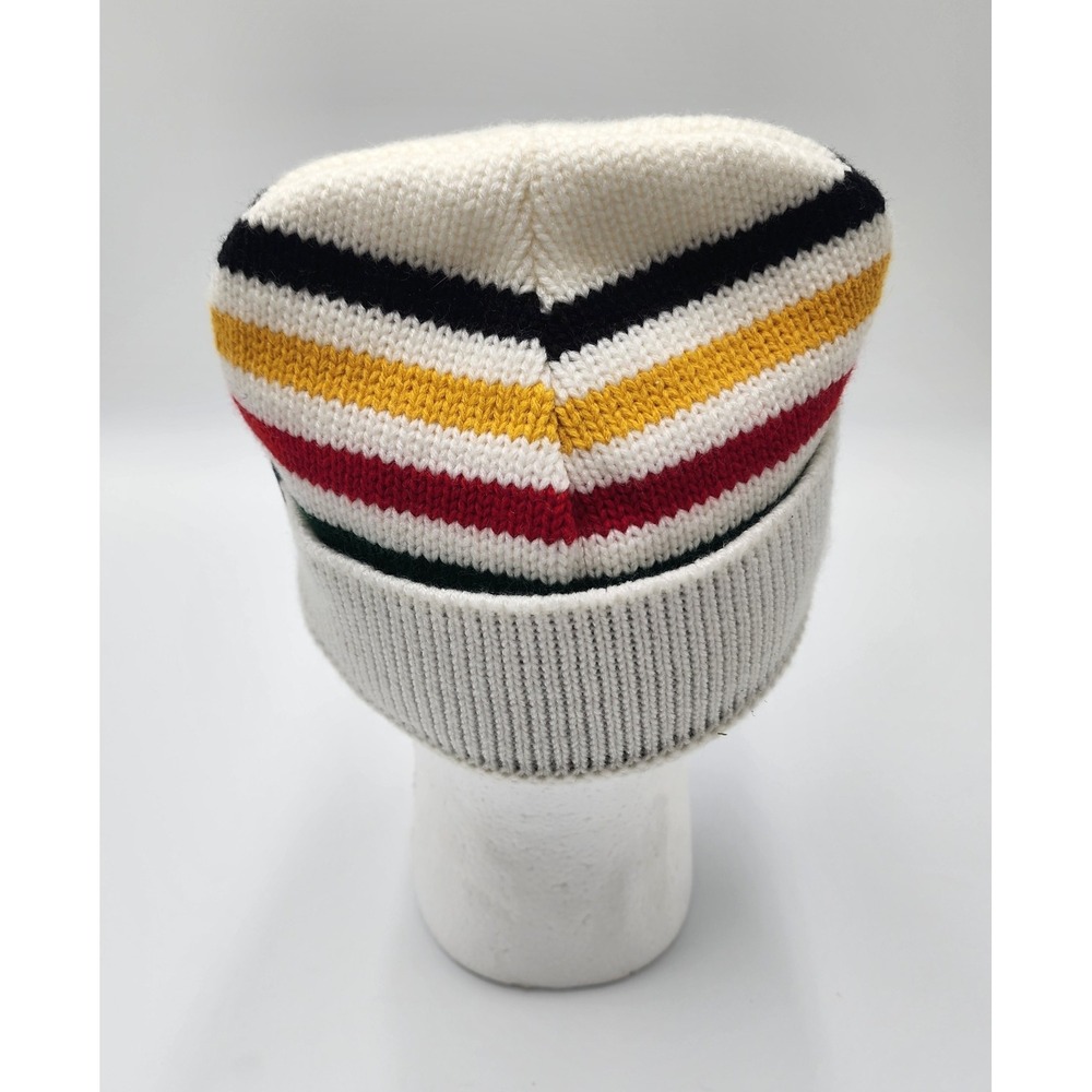 GLACIER WINTER HAT KNIT WHITE STRIPED - Picture 8 of 10